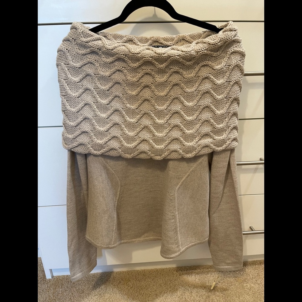 ELIE TAHARI off the shoulder sweater